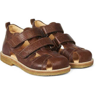 Angulus Sandal M. Velcrolukning Mellembrun - Str. 32 - Angulus