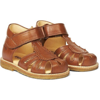 Angulus Begyndersandal M. Velcrolukning Cognac - Str. 23 - Angulus