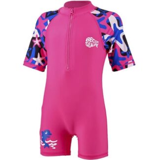 BECO Sealife Rashhguard Zip Dragt Pink - Str. 140 cm - BECO