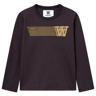Wood Wood Black Coffee Kim Print Bluse - Wood Wood