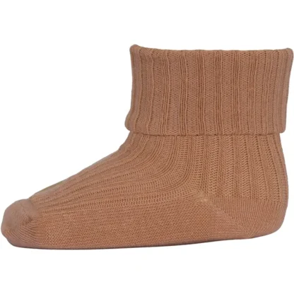 MP 533 Cotton Rib Baby Socks 858 Tawny Brown - MP Danmark