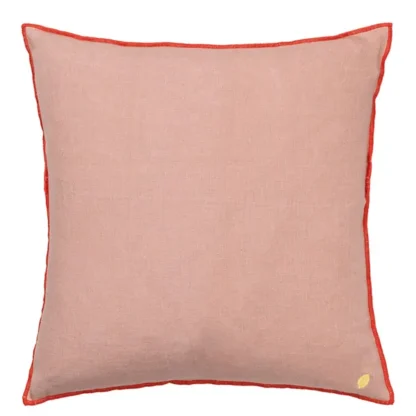 Ferm Living Contrast Hør Pude Dusty Rose - Ferm Living