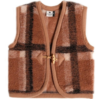 Alwero Vest Alpen Junior Krata Brown - Str. 116-122 - alwero