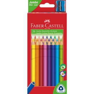 Faber Castell Jumbo 20 Trekants Farveblyanter - Faber-Castell