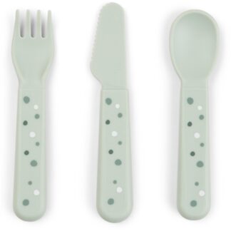 Done by Deer Foodie Bestiksæt Happy Dots Green - DonebyDeer