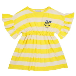 Bobo Choses Yellow Stripes Flæse Kjole - Bobo Choses