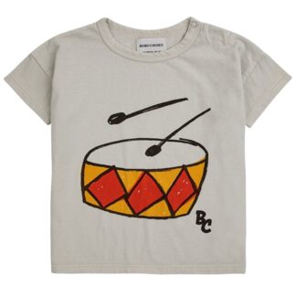 Bobo Choses Baby Play The Drum T-Shirt Beige - Str. 6 mdr - Bobo Choses