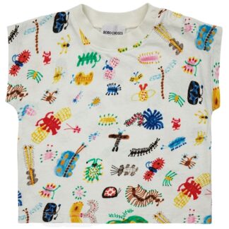 Bobo Choses Baby Funny Insects All Over T-Shirt Offwhite - Str. 9 mdr - Bobo Choses