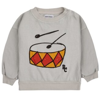 Bobo Choses Baby Play The Drum Sweatshirt Round Neck Beige - Str. 18 mdr - Bobo Choses