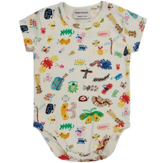 Bobo Choses Baby Funny Insects All Over Body Short Sleeve Offwhite - Str. 9 mdr - Bobo Choses