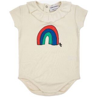 Bobo Choses Baby Rainbow Ruffle Collar Body Short Sleeve Offwhite - Str. 18 mdr - Bobo Choses