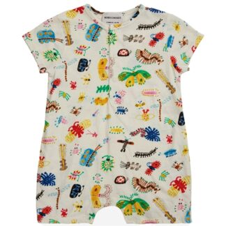 Bobo Choses Baby Fuuny Insects All Over Playsuit Short Sleeve Offwhite - Str. 9 mdr - Bobo Choses