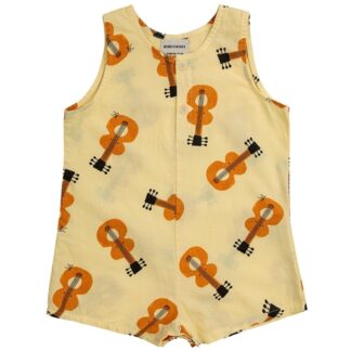 Bobo Choses Baby Acoustic Guitar All Over Woven Playsuit Sleeveless Light Yellow - Str. 9 mdr - Bobo Choses