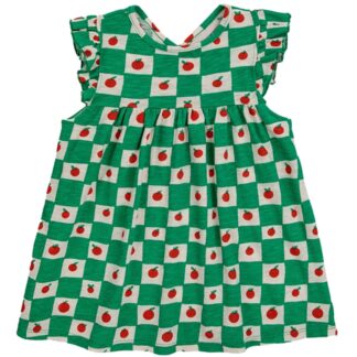 Bobo Choses Baby Tomato All Over Ruffle Kjole Sleeveless Offwhite - Str. 9 mdr - Bobo Choses