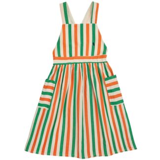 Bobo Choses Vertical Stripes Woven Kjole Knee Lenght Offwhite - Str. 6-7 år - Bobo Choses