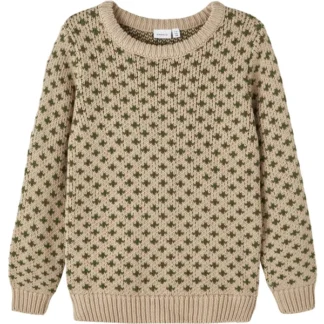 Name it Oxford Tan Onis Striktrøje - LEGOÂ®