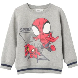 Name it Grey Melange Detlef Spidey Sweatshirt - Serendipity