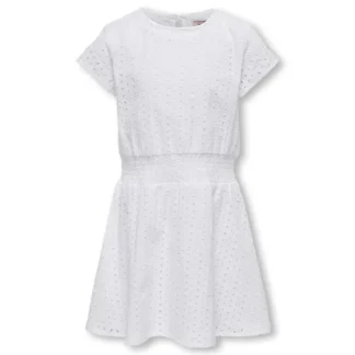 Kids ONLY Bright White Lalma Solveig Kjole - Str. 164 - Kids ONLY