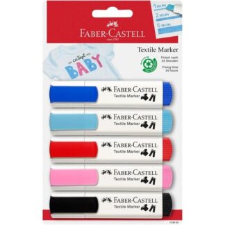 Faber Castell Baby-Party Tekstil Tusser 5-pak - Faber-Castell