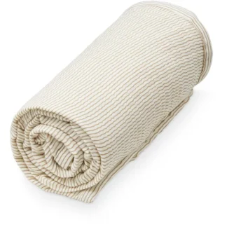 Cam Cam Copenhagen Muslin Tæppe Classic Stripes Camel - Cam Cam Copenhagen