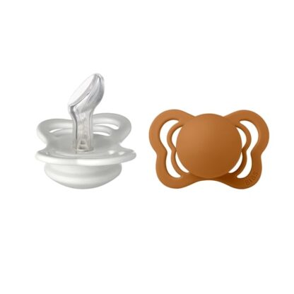 Bibs Couture Silikone Sutter 2-pak Anatomisk Haze/Caramel - Str. Str. 2 - Bibs