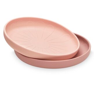 Cam Cam Copenhagen Silikone Tallerkener 2- pak Flower Rose Mix - Cam Cam Copenhagen