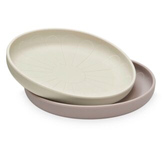 Cam Cam Copenhagen Silikone Tallerkener 2- pak Flower Earth Mix - Cam Cam Copenhagen