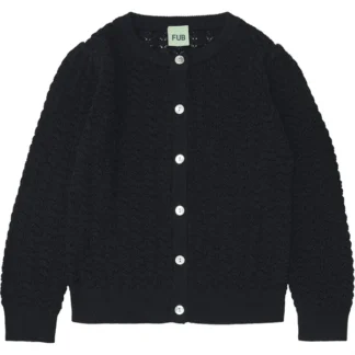 FUB Pointelle Cardigan Dark Navy - FUB