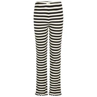 Mads Nørgaard 5x5 Classic Stripe Lala Leggings Black/Vanilla Ice - Mads Nørgaard