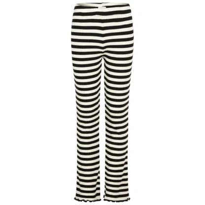 Mads Nørgaard 5x5 Classic Stripe Lala Leggings Black/Vanilla Ice - Mads Nørgaard