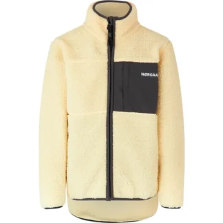 Mads Nørgaard Teddy Fleece Jeffo Fleecetrøje Vanilla Custard/Asphalt - Mads Nørgaard