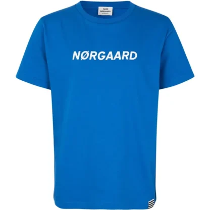 Mads Nørgaard Printed Tee Thorlino T-shirt Snorkel Blue - Mads Nørgaard