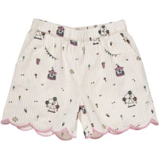 Copenhagen Colors Cream Tivoli Print Printed Shorts W. Deco Edge - Str. 86 - Copenhagen colors