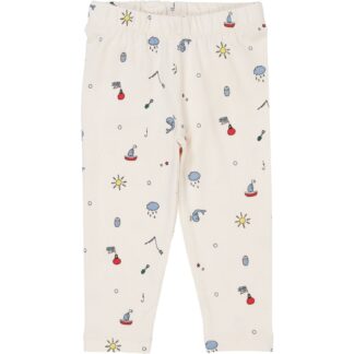 Copenhagen Colors Cream Fishing Print Jersey Leggings W Print - Str. 56 - Copenhagen colors