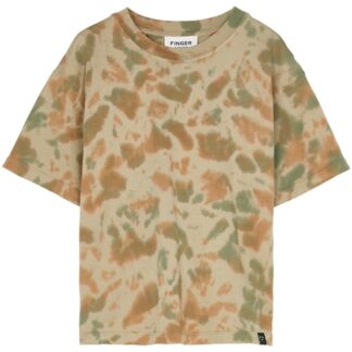 Finger In The Nose King Khaki Tie & Dye T-shirt - Str. 3XL 12-13 år - Finger in the Nose