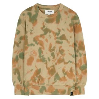 Finger In The Nose Wave Khaki Tie & Dye Loose Sweatshirt - Finger in the Nose