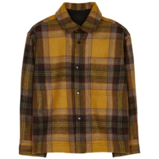 Finger In The Nose Dark Yellow Checkers Long Sleeve Shirt - Finger in the Nose