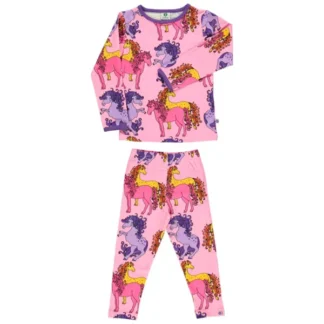 Småfolk Sea Pink Horse Bluse/Leggings Sæt - Marni