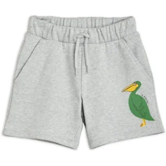 Mini Rodini Pelican Sweatshorts Grey Melange - Mini Rodini