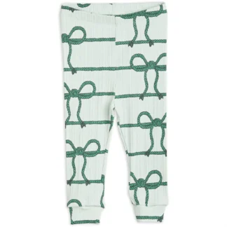 Mini Rodini Rope AOP Baby Leggings Green - Mini Rodini