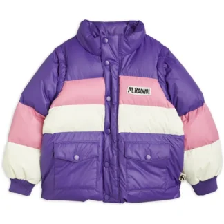 Mini Rodini Zip Sleeve Puffer Jakke Purple - Mini Rodini