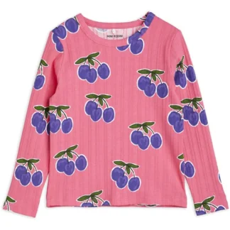 Mini Rodini Plum Aop Bluse Pink - Mini Rodini