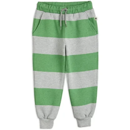 Mini Rodini Stripe Sweatpants Green - Mini Rodini