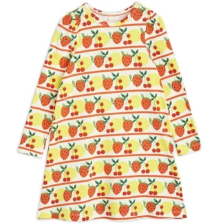 Mini Rodini Fruits Aop Ls Kjole Multi - Mini Rodini