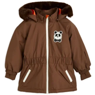 Mini Rodini Panda Soft Ski Jakke Brown - Mini Rodini