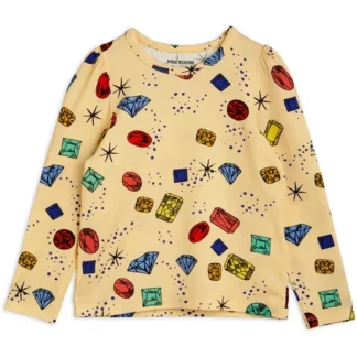 Mini Rodini Jewels Aop Bluse Yellow - Mini Rodini