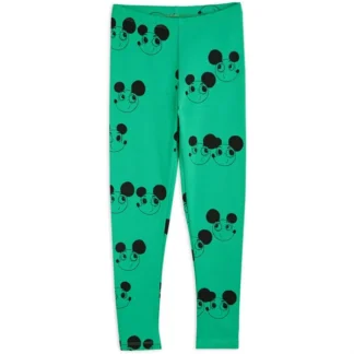 Mini Rodini Ritzrats Aop Leggings Green - Mini Rodini