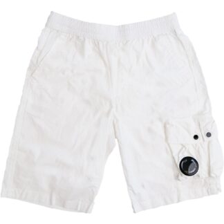 C.P. Company Gauze White Bermuda Shorts - Str. 8 år - C.P. Company