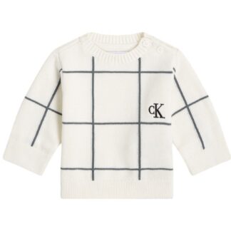 Calvin Klein Ivory Soft Grid Sweater - Str. 68 - Calvin Klein