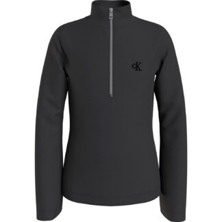 Calvin Klein Ck Black Waffle Jersey Zip Up Sweatshirt - Str. 12 år - Calvin Klein